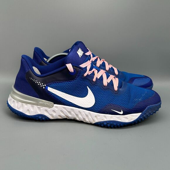 Nike Alpha Huarache Elite Turf Men's 13 Blue Baseball Cleats